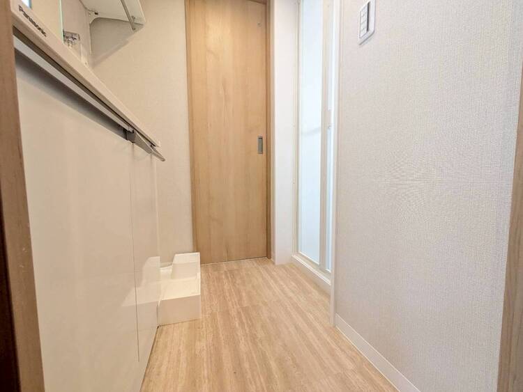 洗面 清潔感と心地よさを重視した、上質感漂うパウダールーム。