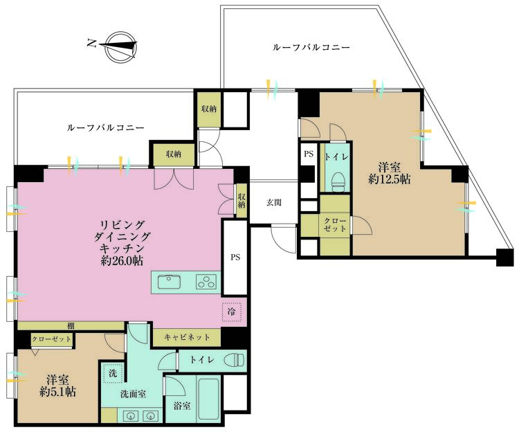 その他 2LDK、専有面積112.3m2