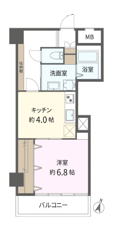 その他 1K、専有面積38.45m2、バルコニー面積4.15m2