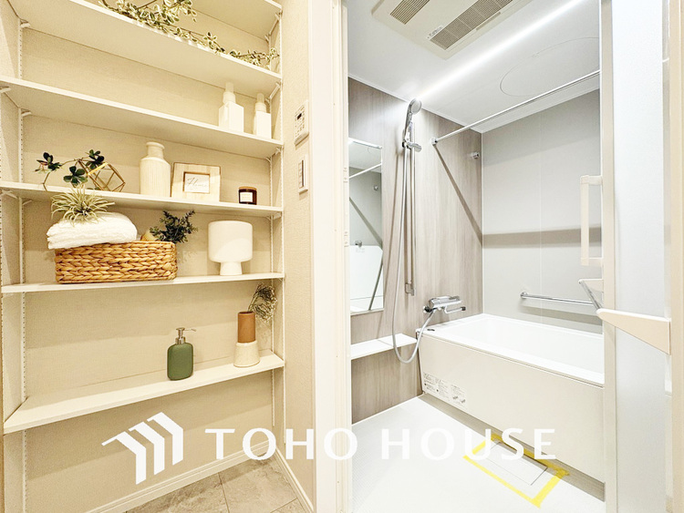 洗面 清潔感のある洗面室