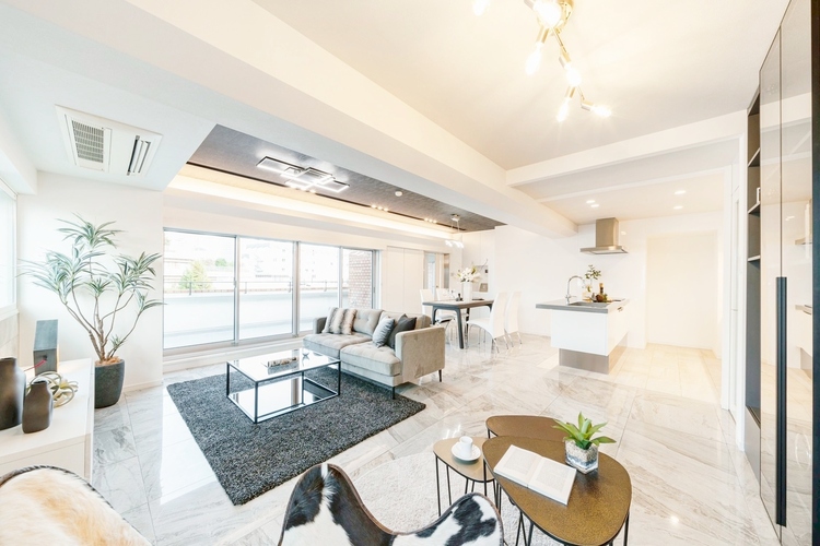 内装 ◆結ばれた◆玄関ドアを開けるとリビングから聞こえる小走りの足音。靴を脱ぎかけ目の前に立つ君の瞳と交差する。君は微笑みその刹那に心奪われる。佇む僕と君の間に赤い糸が結ばれた。