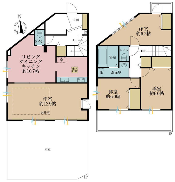 その他 6990万円、4LDK、土地面積112.32m2、建物面積100.19m2