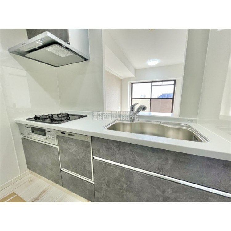 キッチン システムキッチンは家族の仕事を助ける食器洗浄機付