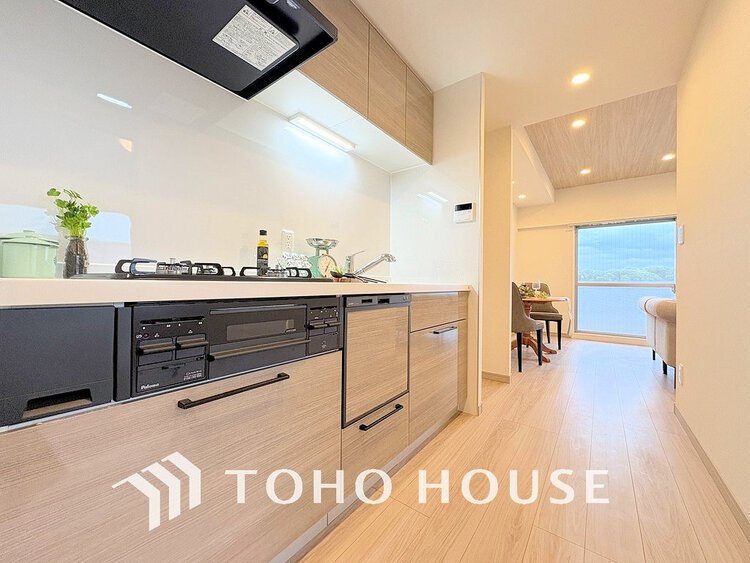 キッチン シンプルな部屋の雰囲気に溶け合うナチュラルキッチン