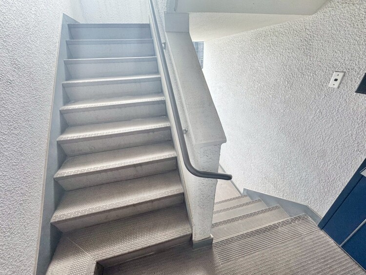 その他 共用部の階段です。明るく清潔に管理されています。