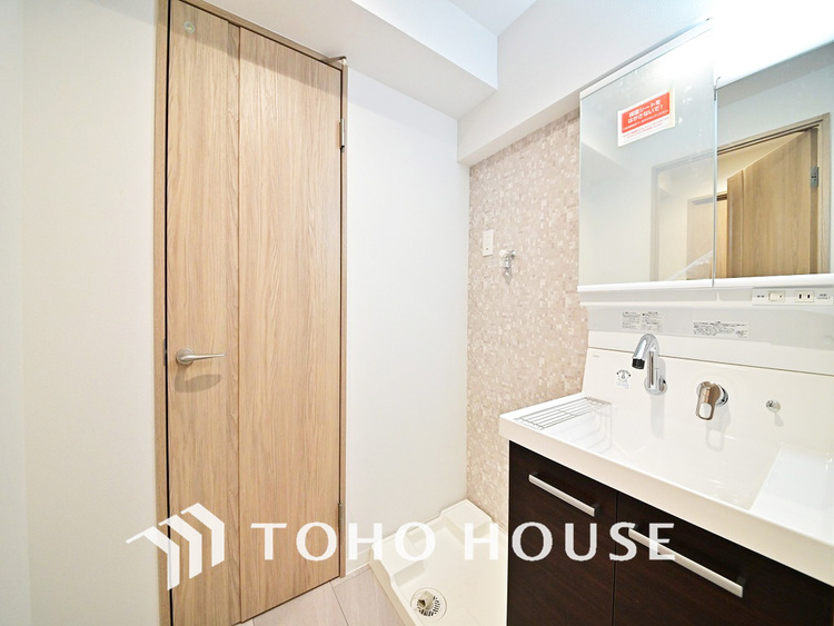 洗面 清潔感のある洗面室