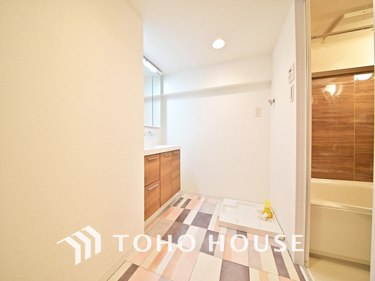 洗面 清潔感のある洗面室