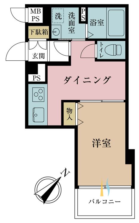その他 1DK、専有面積31.49m2、バルコニー面積3.03m2