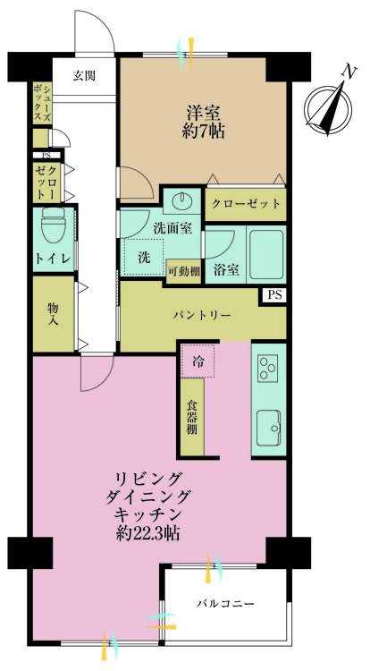 その他 1LDK、専有面積71.73m2、バルコニー面積4.7m2