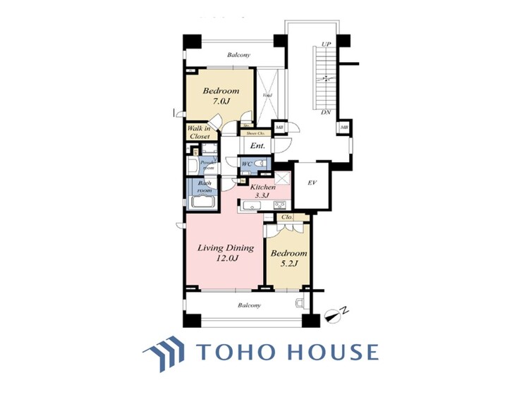 間取り 暮らし続けることで、住まいの意味を問いかける。団欒を育むスペースは通風・日当たり良好で、窓を開けるとすこやかな風が吹き抜けます。
