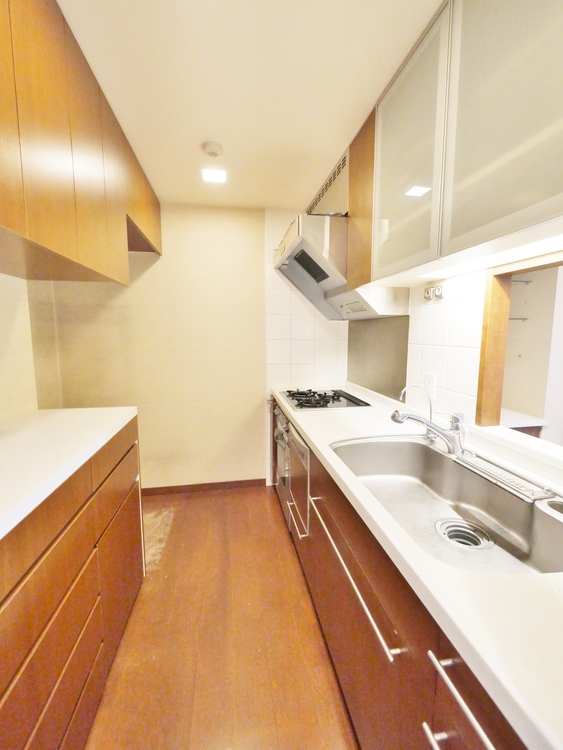 キッチン ◆ここに在る◆事も無げに美しく、伝えるには筆舌に尽くし難い。豪華絢爛や華美と言う事ではなく、住まう者にとって暮らし易く心地がいいと言う美しさがこの住まいには込められている。