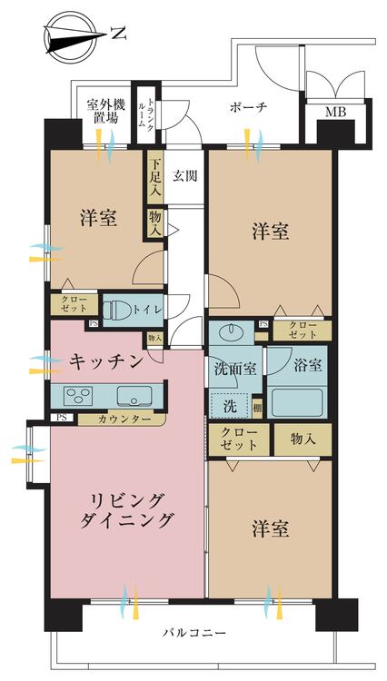 その他 3LDK、専有面積70.95m2
