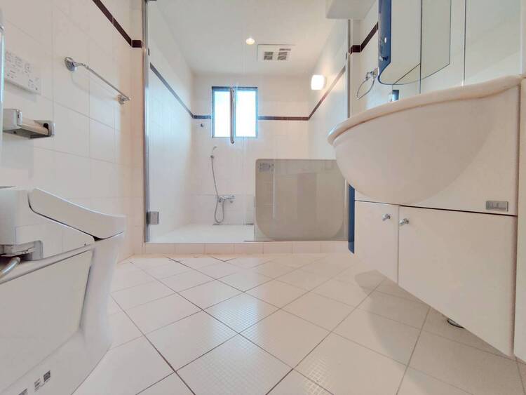 洗面 十分な広さの脱衣所。