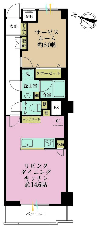 その他 1LDK、専有面積50m2、バルコニー面積4.53m2