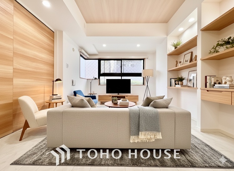 内装 ＊配置してある家具や小物はCGによるイメージ画像です。ここにはみんなが集い、食事と楽しい会話が始まる。話に夢中になりすぎて、ついつい時を忘れ夜半過ぎになってしまう。