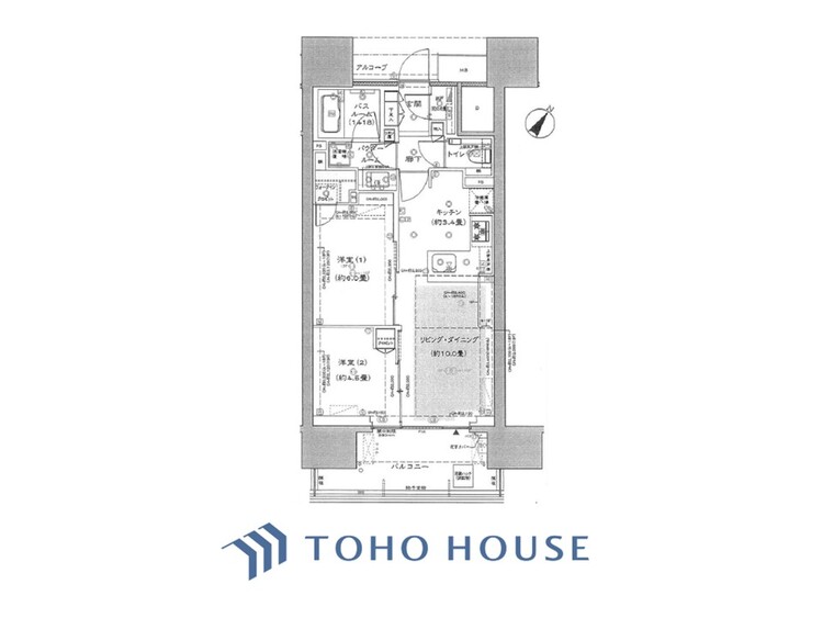 間取り 【Shining】◆輝く◆ドアを開けた先に広がる家族やすらぎのプライベート空間。広く開放されたWindow・Balconyから射しこむ眩いばかりの陽光が、リビング空間を鮮やかに映し出して