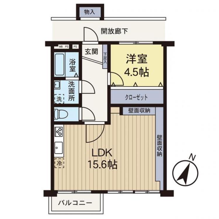 間取り 【間取り図】広々とした1LDKタイプのお部屋♪