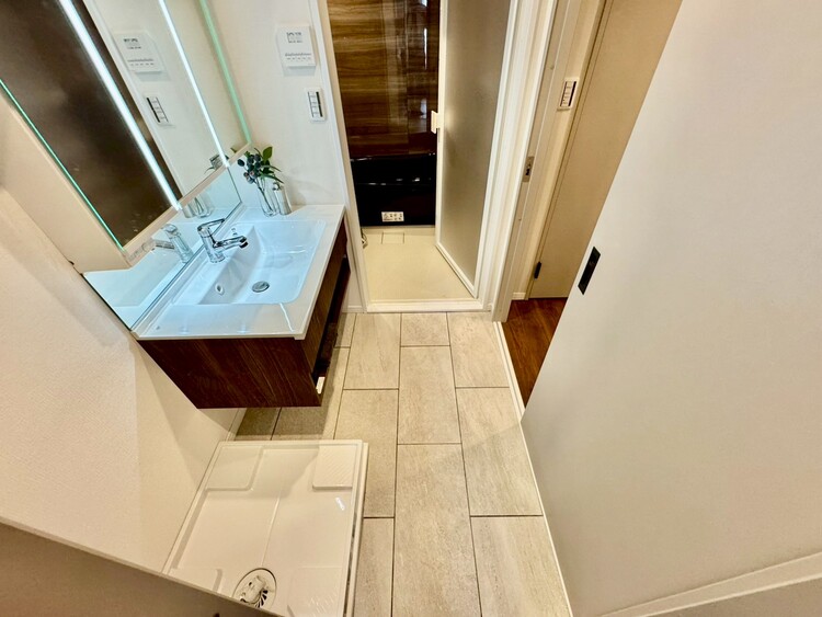 その他 十分な広さの脱衣所。