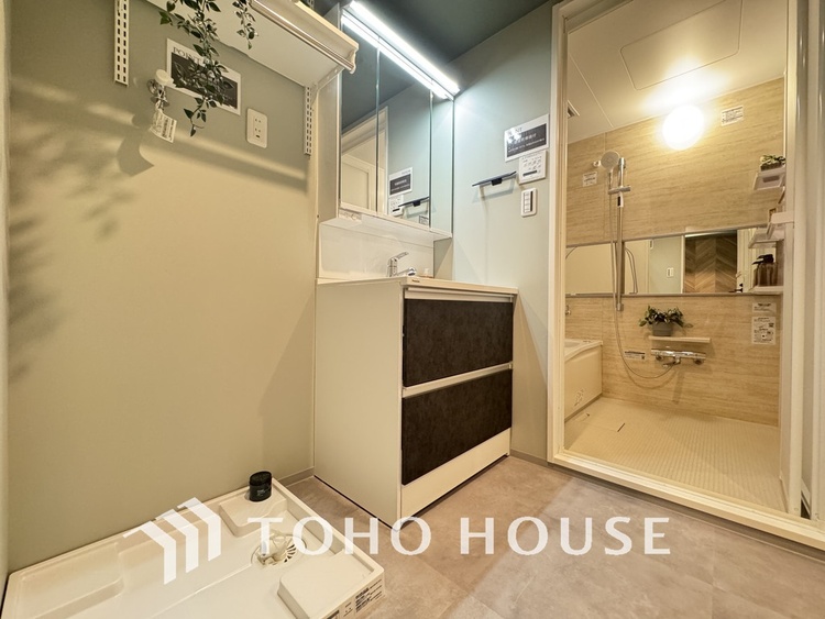 洗面 清潔感のある洗面室