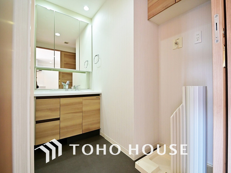 洗面 清潔感のある洗面室