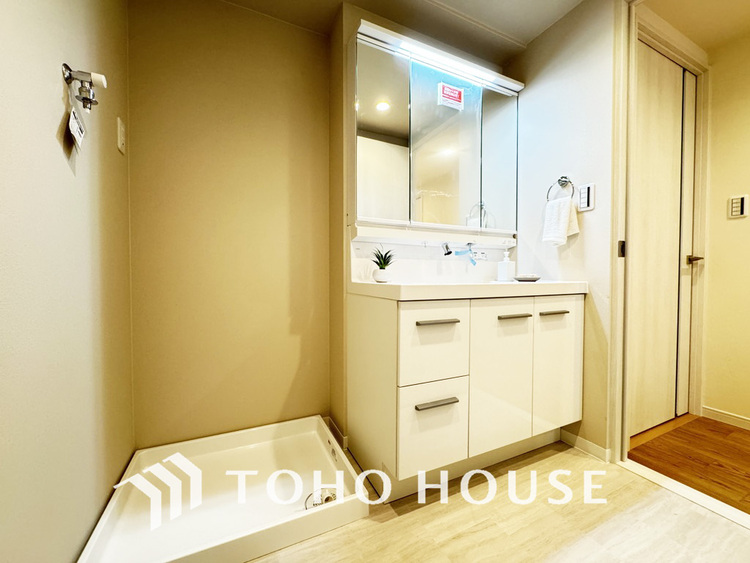 洗面 清潔感のある洗面室