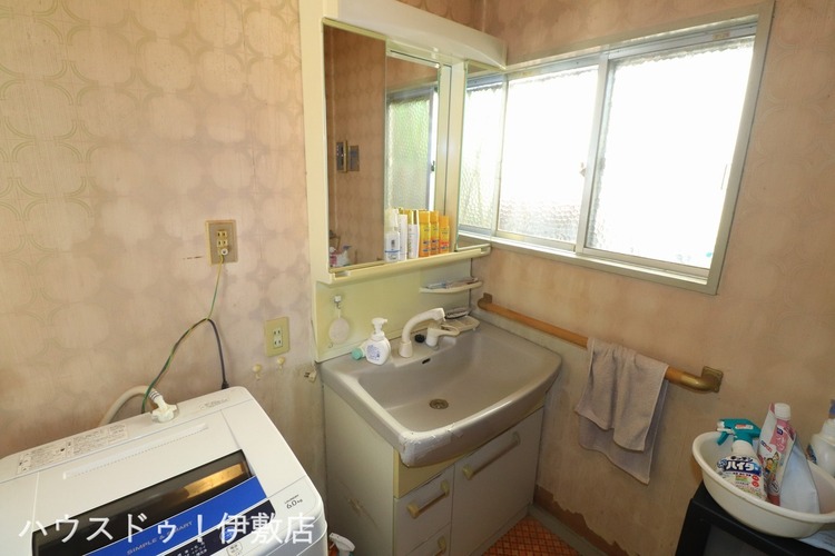 その他 【1F洗面台】ハンドシャワー付き洗面台。広い洗面ボウルでは楽にシャンプーや手洗い洗濯ができます。