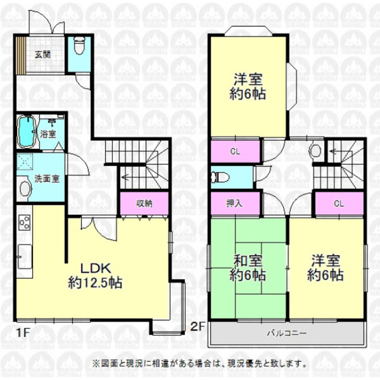間取り 空室ですのでお気軽にご内覧出来ます！