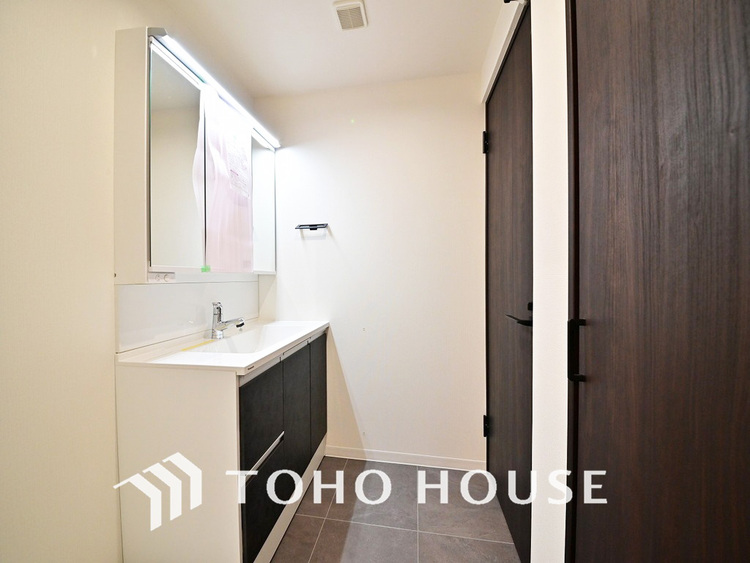 洗面 清潔感のある洗面室