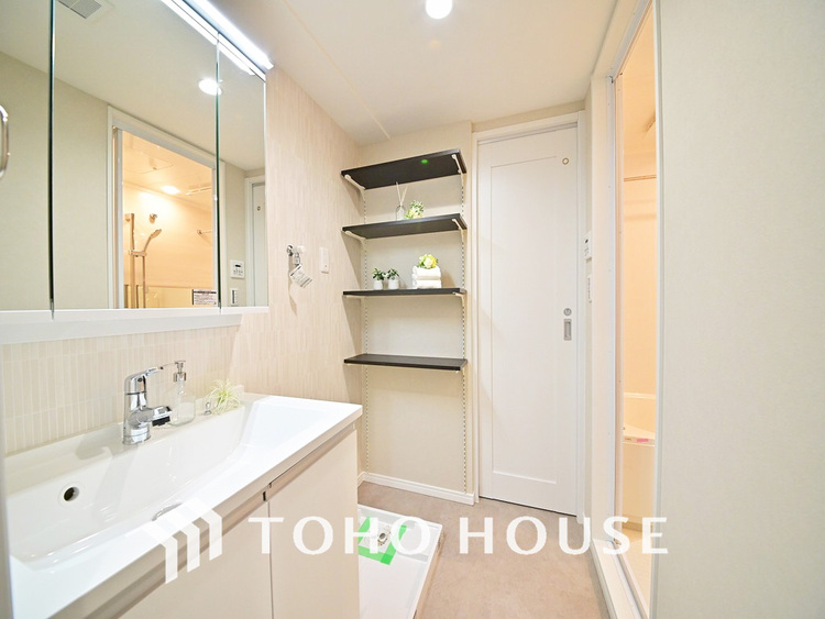 洗面 清潔感のある洗面室