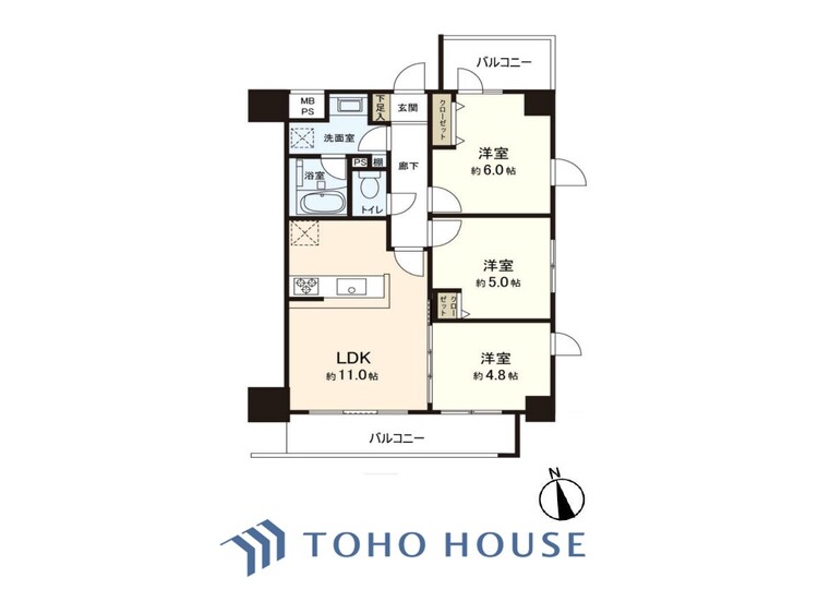 間取り 暮らし続けることで、住まいの意味を問いかける。団欒を育むスペースは通風・日当たり良好で、窓を開けるとすこやかな風が吹き抜けます。