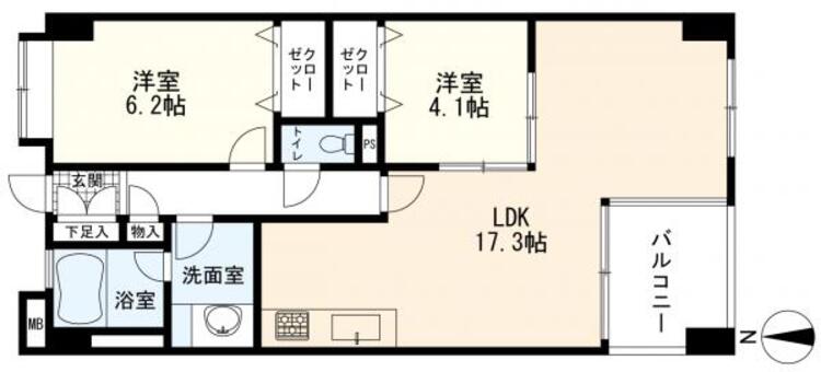 間取り 間取図　２ＬＤＫ