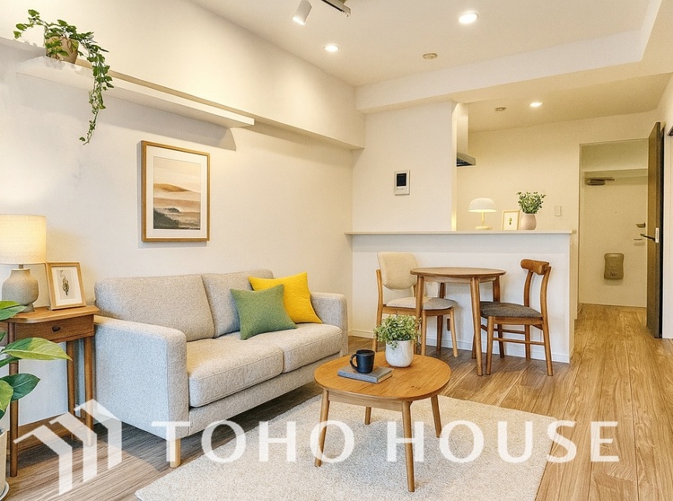 内装 ＊配置してある家具や小物はCGによるイメージ画像です。◆サンサンと◆差し込む太陽の光がこのリビングに笑いをもたらす.