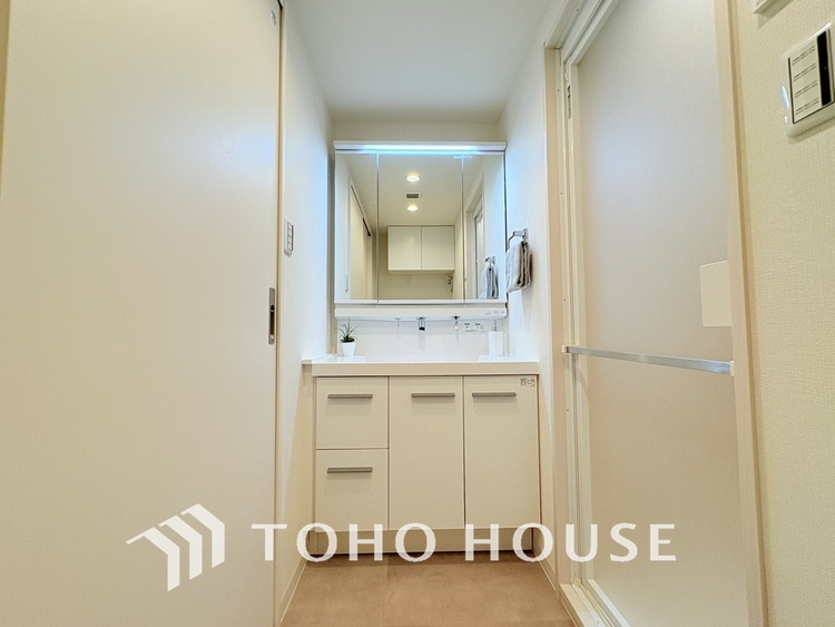 洗面 清潔感のある洗面室