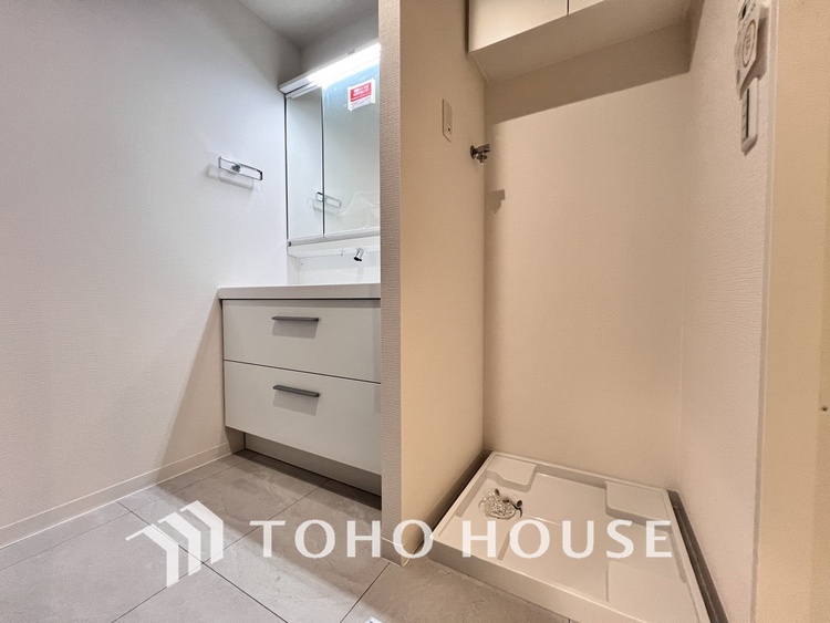 洗面 清潔感のある洗面室