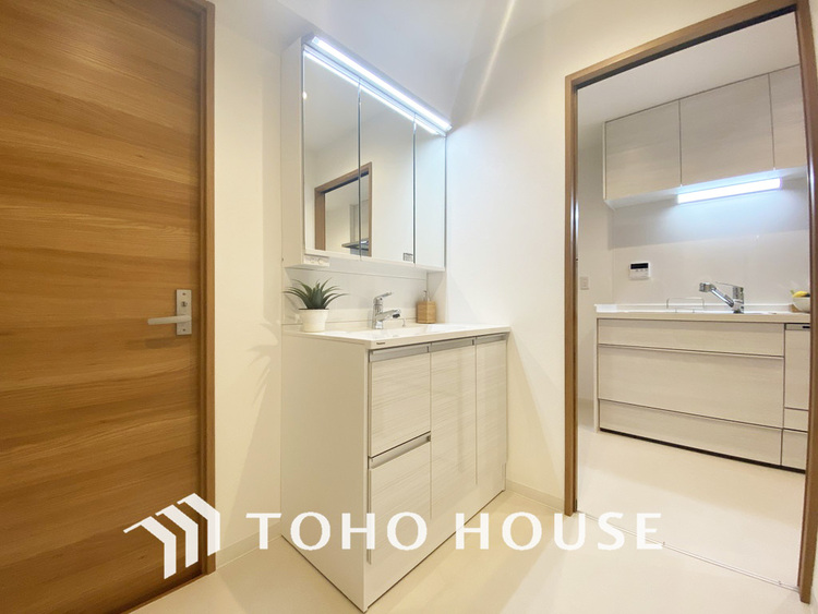 洗面 清潔感のある洗面室