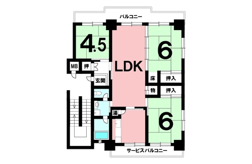 鴨池ハイム１号棟の画像