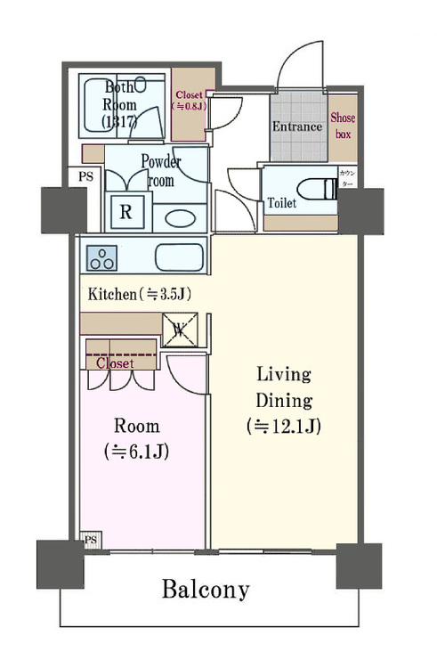 その他 1LDK、専有面積55.31m2