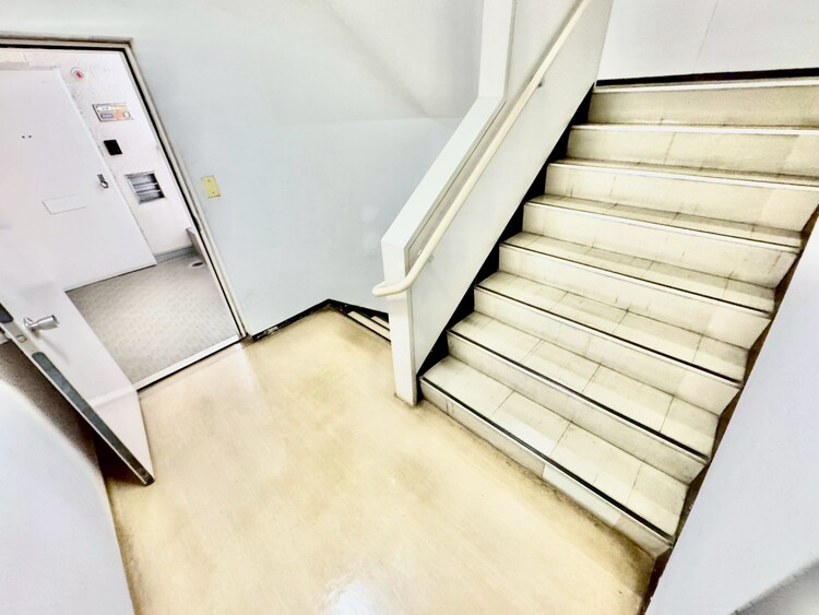 その他 共用部の階段です。明るく清潔に管理されています。