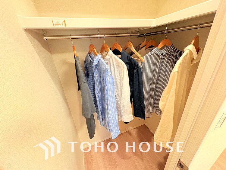 収納 沢山のお洋服を綺麗に収納できる「ウォークインクローゼット」