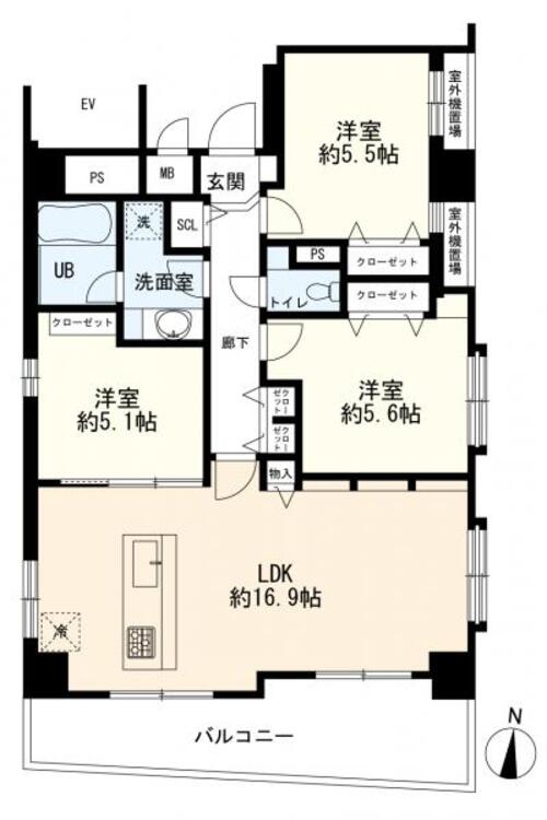 間取り ３ＬＤＫ