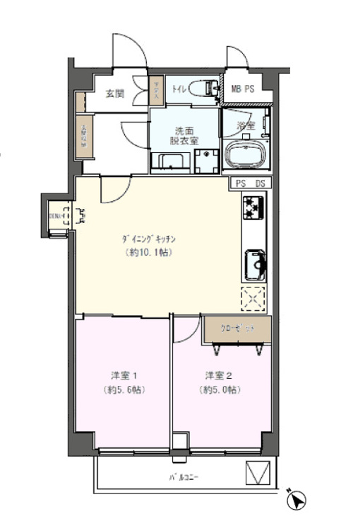 その他 2LDK、専有面積51.68m2