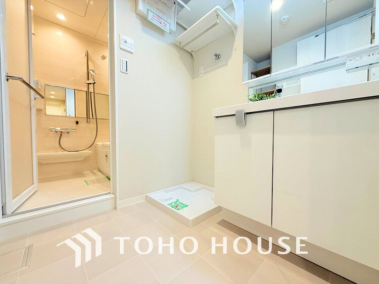 洗面 清潔感のある脱衣場