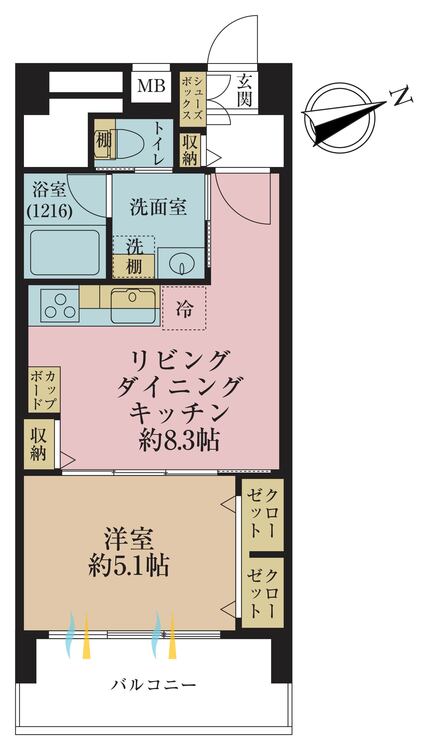 その他 1LDK+S（納戸）、専有面積35.87m2