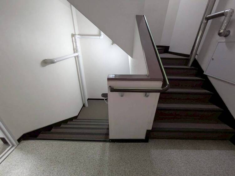 その他 共用部の階段です。明るく清潔に管理されています。