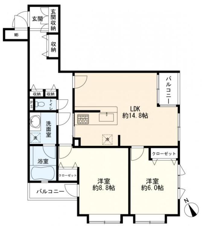 間取り 2LDK