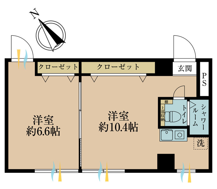 その他 1LDK、専有面積30.57m2