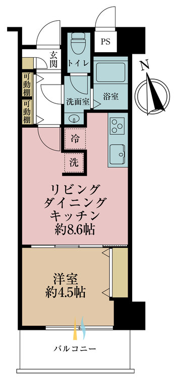 その他 1LDK、専有面積36.5m2、バルコニー面積5.25m2