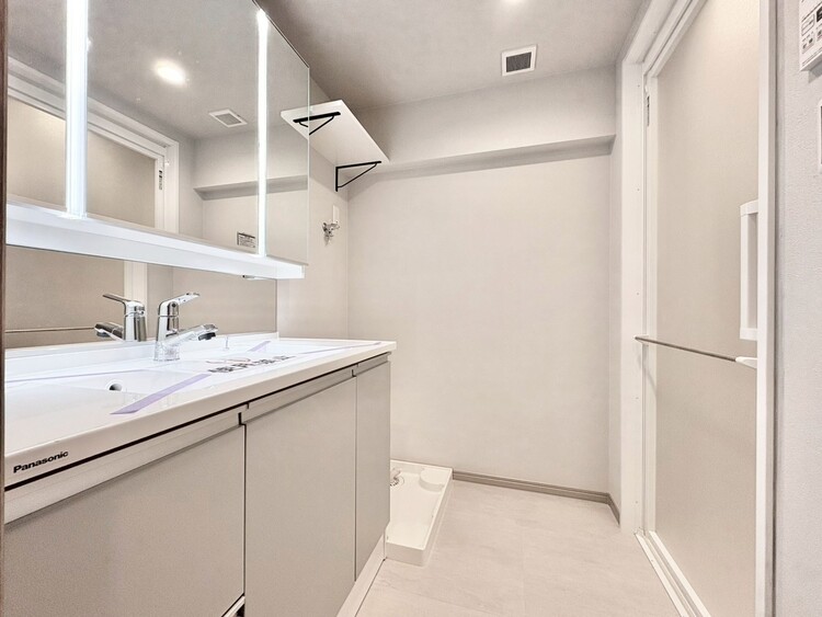 洗面 十分な広さの脱衣所。