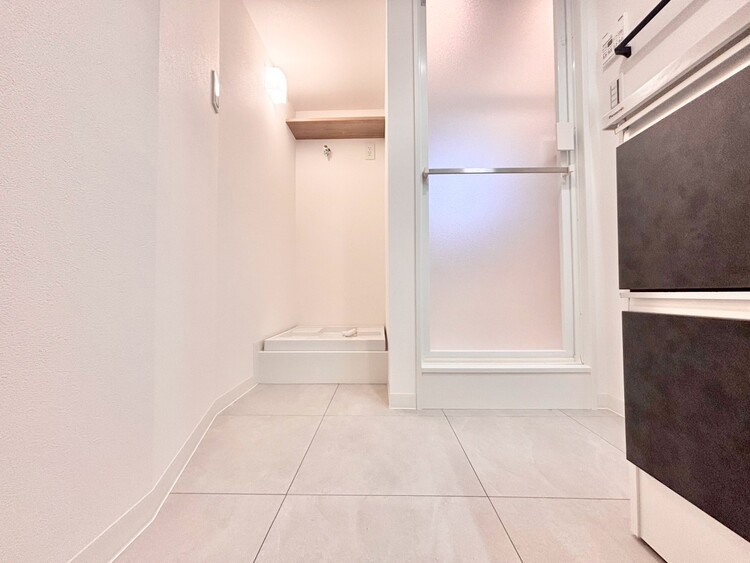 洗面 十分な広さの脱衣所。