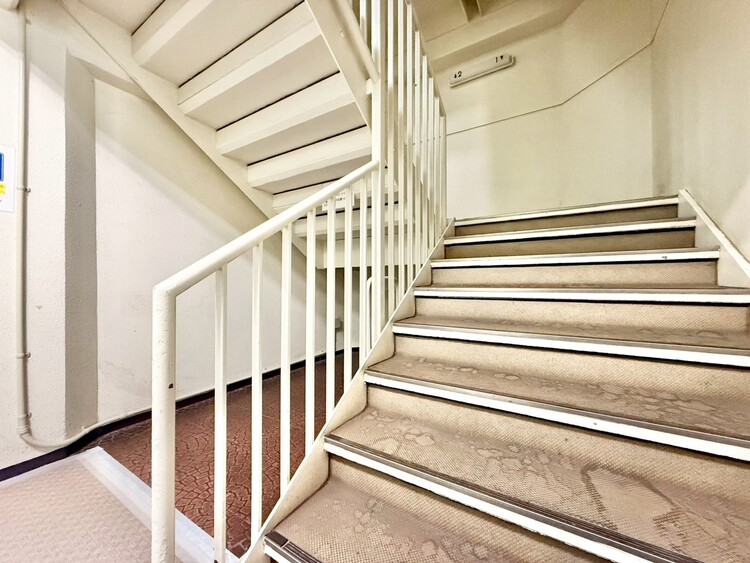 その他 共用部の階段です。明るく清潔に管理されています。